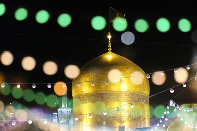 حرم مطهر امام رضا (ع) در نیمه شعبان