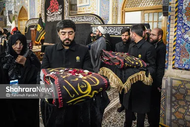 گزارش تصویری | آئین سیاه پوشی حرم مطهر امام رضا(ع)توسط مادران و همسران شهدا