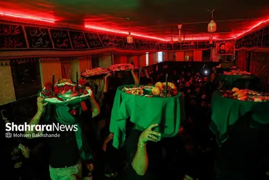 آیین سینی گردانی حضرت قاسم علیه السلام در شب هشتم محرم