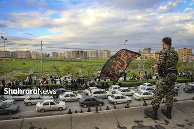 گزارش تصویری | تشکیل زنجیره انسانی مردم در کنار نیروگاه حرارتی مشهد
