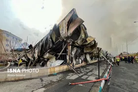 گزارش تصویری | آتش&zwnj;سوزی بازارچه جنت&zwnj;آباد تهران