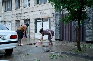 سیل در خیابان های مشهد(2)