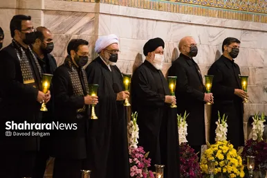 آیین خطبه خوانی شب شهادت امام رضا(ع) در حرم مطهر رضوی