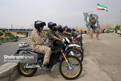 گزارش تصویری | رژه موتوری «جان‌فدا» در بلوار وکیل آباد مشهد برگزار شد