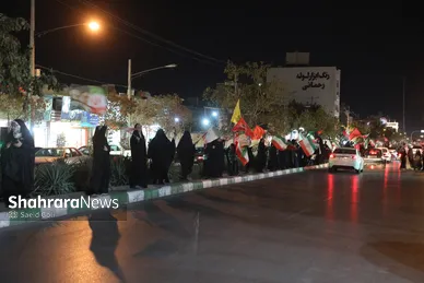 گزارش تصویری | برگزاری رزمایش مردمی تونل پرچم و زنجیره انسانی ۶ کیلومتری در مشهد
