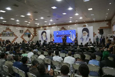 مراسم بهره برداری از پل دهرود