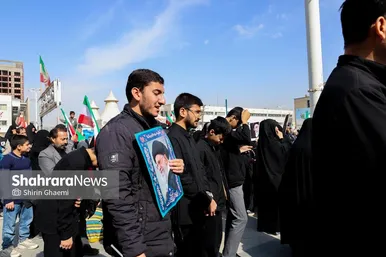 گزارش تصویری | عزاداری شهادت رهبر معظم انقلاب اسلامی در میدان شهدا مشهد