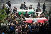 برگزاری مراسم تشییع پیکر دو پلیس فداکار کلانتری شهید رجایی مشهد (۱۲ فروردین ۱۴۰۴)