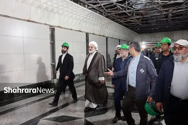 گزارش تصویری | بازدید اعضای حوزه علمیه خراسان از فاز یک خط سه قطارشهری مشهد
