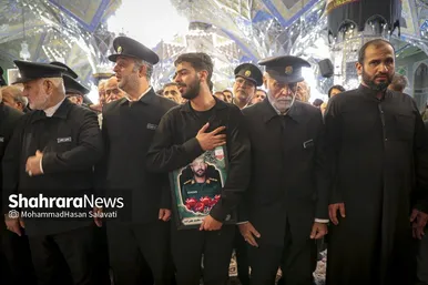 گزارش تصویری |  وداع با پیکر مطهر ۵ شهید خراسانی حمله آمریکایی-صهیونی در حرم مطهر رضوی