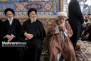 مراسم بزرگداشت هفتمین روز شهادت شهدای خدمت در حرم مطهر رضوی