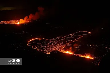 فعالیت آتش‌فشان در «ایسلند»