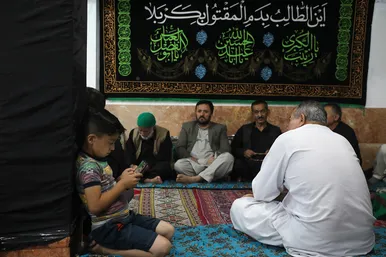 مراسم عزاداری شب هفتم محرم در حسینیه سادات نبی مهاجران افغانستانی‎
