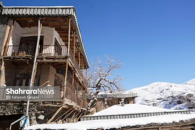 گزارش تصویری | طبیعت زمستانی روستای کنگ