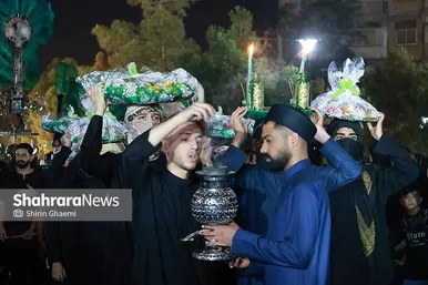 گزارش تصویری | عزاداری شب هشتم محرم در شهرک عرب‌ها ـ مشهد