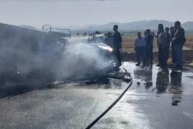 تصادف مرگبار در محور خنداب - میلاجرد