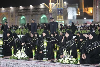 آئین خطبه خوانی شب عاشورا در حرم مطهر رضوی