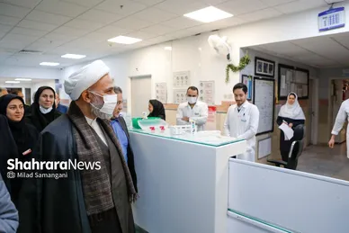 گزارش تصویری | بازدید حجت‌الاسلام نصرالله پژمانفر، رییس کمیسیون اصل نود مجلس، از بیمارستان فارابی مشهد