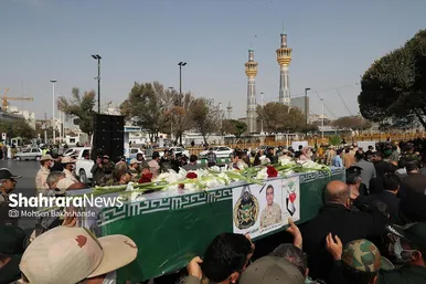 مراسم تشییع پیکر مطهر سرباز شهید «احمد لطفی» در مشهد