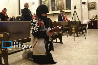 گزارش تصویری | مراسم آغاز سال نو میلادی در کلیسای سرگیس تهران