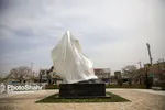 آیین رونمایی از یادمان «گذر سیاوش از آتش» در جلوخان فردوسی برگزار شد