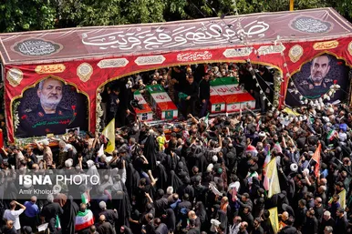 گزارش تصویری | مراسم تشییع پیکر شهدای اقتدار در تهران (۷ تیر ۱۴۰۴)