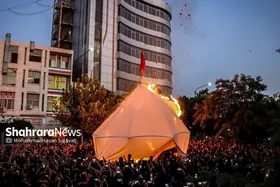 آیین خیمه سوزان عصر عاشورا در مشهد