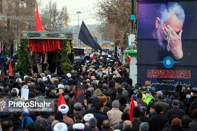اجتماع عزاداران فاطمی و تشییع پیکر 9 شهید دفاع مقدس و مدافع حرم