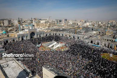 گزارش تصویری | لحظه تحویل سال در حرم مطهر امام رضا (ع)