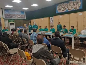 تجلیل از فعالان و مبلغان فرهنگی منطقه پدافند هوایی شمال شرق در حرم مطهر رضوی
