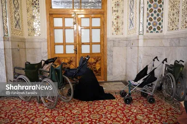 گزارش تصویری | عزاداری هئیت باغ گندم یزد در حرم مطهر رضوی