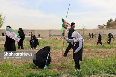 گزارش تصویری | طرح کاشت نهال به یاد دانش آموزان شهید مدرسه میناب