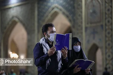 مراسم احیاء شب ۱۹ ماه مبارک رمضان در حرم مطهر رضوی