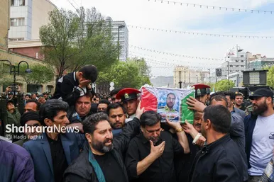 گزارش تصویری |مراسم تشییع پیکر دو مامور پلیس انفجار کلانتری در مشهد