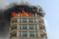 مهار آتش‌سوزی آپارتمان در حال ساخت در الهیه مشهد