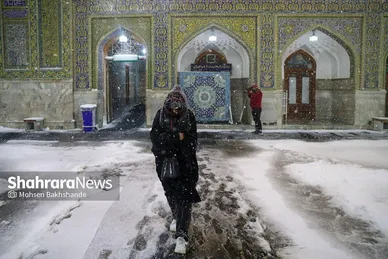 گزارش تصویری | جلوه‌های زییایی از بارش برف پاییزی در مشهد