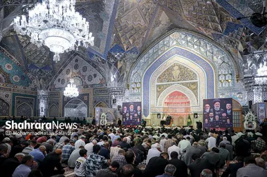 مراسم بزرگداشت هفتمین روز شهادت شهدای خدمت در حرم مطهر رضوی
