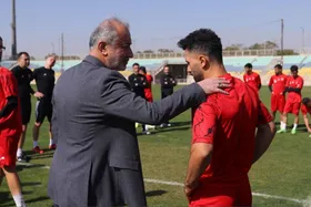 حضور درویش در تمرین پرسپولیس