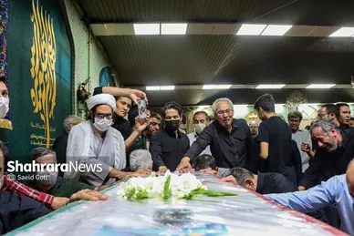 تشییع پیکر جانباز شهید عباس معروفی در مشهد