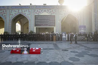 گزارش تصویری | تشییع پیکر مرحوم حجت الاسلام والمسلمین الهى خراسانى در حرم مطهر رضوی