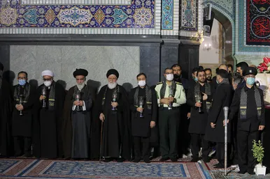 مراسم خطبه خوانی شب عاشورا در حرم مطهر رضوی‎‎‎‎