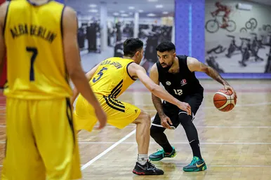 مسابقات لیگ برتر بسکتبال استان | دیدار رادین و فرش مشهد