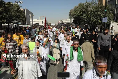 مراسم استقبال کاروان پیاده انصار الحسین (ع)
