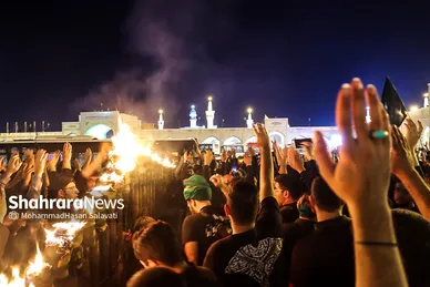 آئین سنتی مشعل گردانی نجفی‌ها در شب تاسوعا