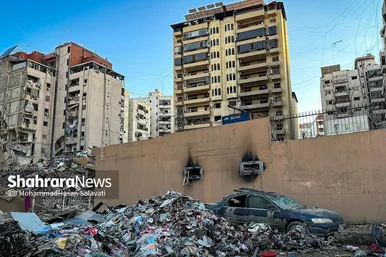 ضاحیه بیروت پس از بمباران‌های رژیم صهیونیستی