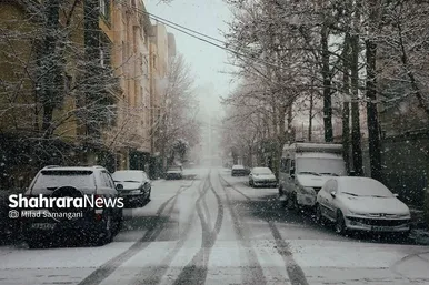 بارش برف در مشهد