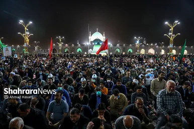 مراسم وداع با پیکر شهید حجت‌الاسلام محمد اصلانی در حرم مطهر رضوی
