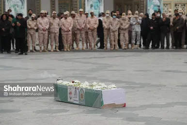 تشییع شهید مرزبانی «معین قدمیاری» در مشهد