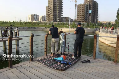 جشنواره ماهیگیری در رود پارک مشهد