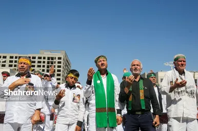 استقبال از طولانی‌ترین کاروان پیاده‌روی اربعین در مشهد مقدس